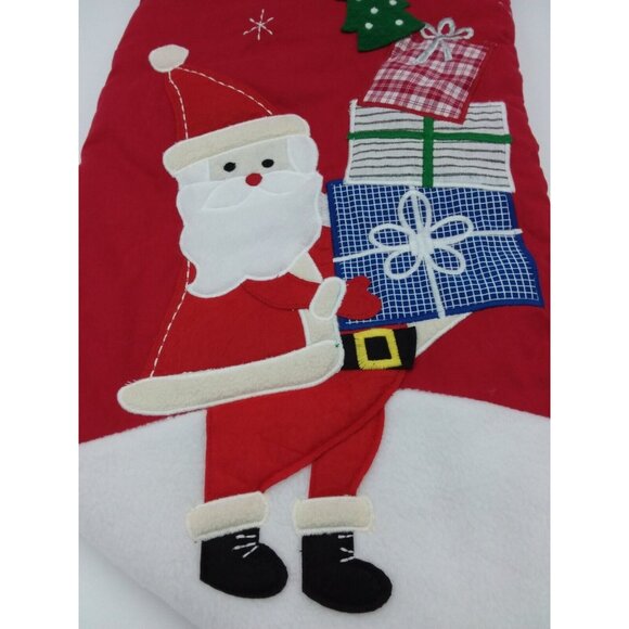 Pottery Barn Kids Lillian Jumbo Stocking Santa Gifts Holiday Xmas Quilted 31.5" - Picture 4 of 12